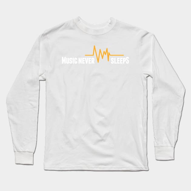 Music never sleeps (white) Long Sleeve T-Shirt by nektarinchen